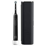 Oral-B Pro 3 3500 Electric Toothbrush, 1 Visible Pressure Sensor Handtool, 1 Headrest Brush, 1 Travel Bag, Designed by Braun, UK 2 Pin Plug, Black