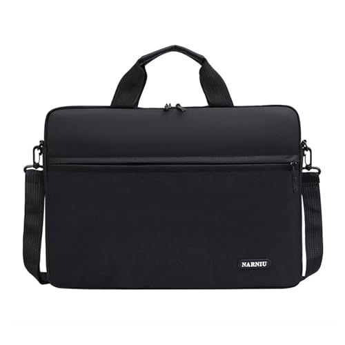 Borsa per computer portatile da con tracolla leggera Business Casual scuola uso per le donne 35.5 cm 15.6 pollici nero