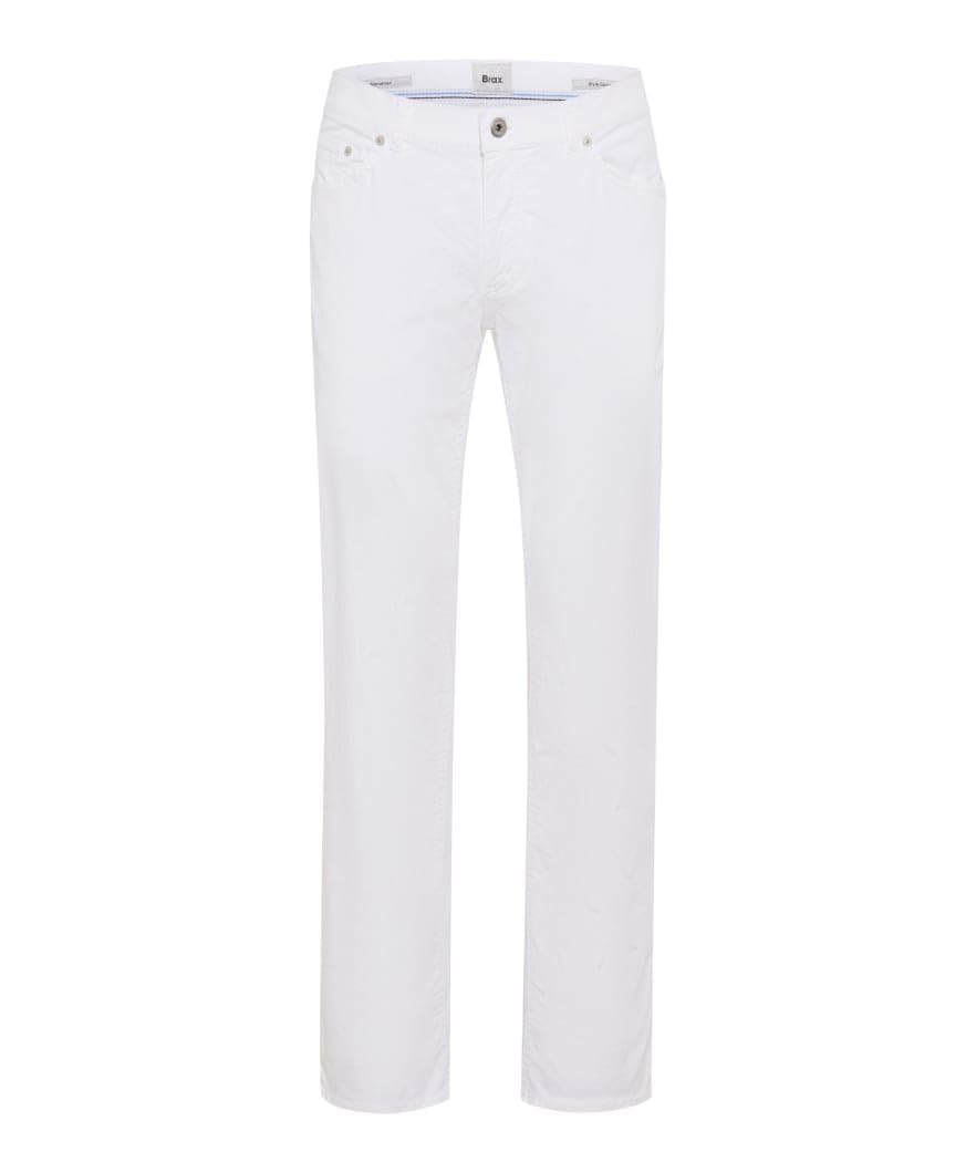 Brax Men's 996 White Marathon Five-Pocket Trousers