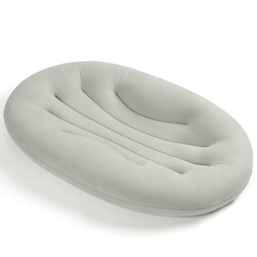 Image of Happle sunny Baby Lounger for Newborn: Portable & Lightweight Pillow for Tummy Time Playtime & Diaper Changes - Skin-Friendly & Breathable for 0-12 Month Supervised Use