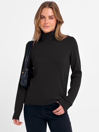 ANRABESS Womens Turtleneck Long Sleeve Sweater Tops Casual Soft Knit Fit Lightweight Basic Pullover 2025 Fall Work Outfits2