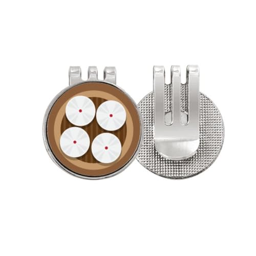 Marqueur de balle de golf magnétique motif baozi pour casquette