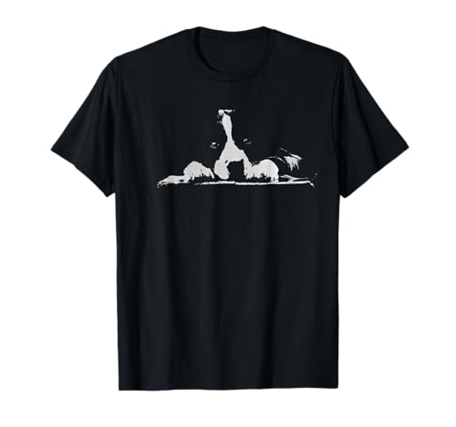 Border Collie Stare - White Minimalistic Original Design T-Shirt