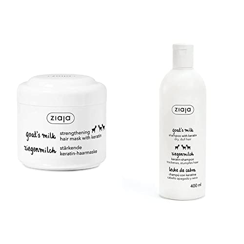 Ziaja Leche De Cabra Mascarilla Para El Cabello 200Ml 236 gr & Leche De Cabra Champú 400ml