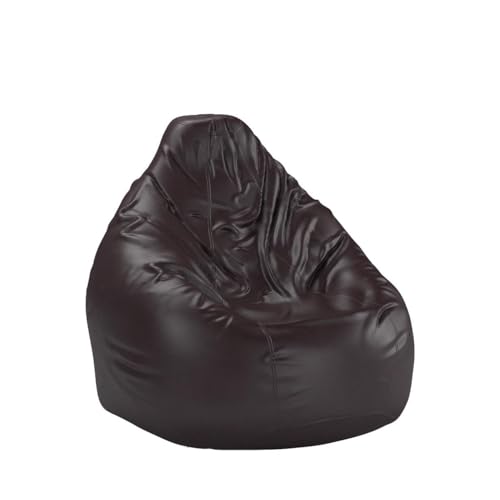 Image of Amazon Brand - Solimo XXXL Faux Leather Bean Bag Cover Without Beans (Brown)