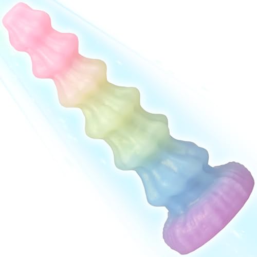 AMAZBEE Silikon Knoten Dildo für Anale Dilatation Monster Dildos mit Saugnäpfen für Prostata und G-Punkt Massage Knot Butt Plugs Adult Sex Toys (Pink)