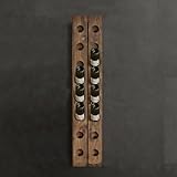 Rustic Wooden Wine Rack - Wall Mounted Riddling Rack for Wine Storage - Stylish Organizer for Living Room, Kitchen, Dining Room, Bar - 129x25cm Wine Display Solution