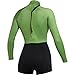 Mystic Womens Lunar 2/2mm Back-Zip Longarm Shorty Wetsuit - Soft Green 240111 S