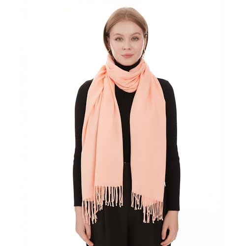 Pashmina Chal Mujer Boda Elegante Salmón - Chal de...