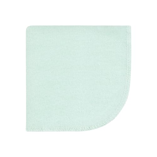 Image of Hudson Baby Unisex Baby Flannel Cotton Poly Washcloths, Eucalyptus 10Pk, One Size