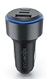Boomtag Chargeur de voiture intelligent universel avec traqueur intégré – Fonctionne avec Apple Find My et Android Find Hub, double charge rapide (33 W), ports USB C PD 3.0 et QC USB A, Bluetooth 5.4