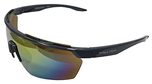 Lunettes soleil sport Rawlings LTS monture grise ado et verres miroirs colorés