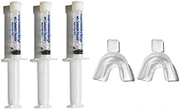 Teeth Bleaching Whitening at Home Kit 35% Carbamide Peroxide 3 Gel Syringes 10cc and 2 Silicone Mouth Trays