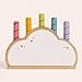 Le Toy Van - Wooden Baby Sensory Petilou Rainbow Cloud Pop Press and Release Toy | Educational Baby Sensory Montessori Toddler Learning Toy - Suitable for 18+ Months