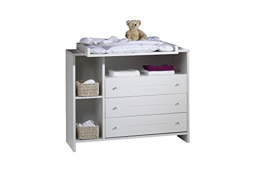 Schardt Kinderzimmer Eco Stripe bestehend aus Kombi-Kinderbett 70x140 cm (inklusive Umbauseiten), Wickelkommode mit Wickelaufsatz und 3-türigem Kleiderschrank - 08 986 52 02 Schardt Kinderzimmer Eco Stripe bestehend aus Kombi-Kinderbett 70x140 cm (inklusive Umbauseiten), Wickelkommode mit Wickelaufsatz und 3-türigem Kleiderschrank