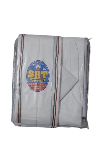 chandravati Men's 5 - Piece Pandit Noori Dhoti Kurta Set, White color | Unstitched Kurta, Angocha, Vest, Hanky. (Best item for shradh or diwali)(Pitru Paksha) Best package pandat ji or pitron ke kapde.-picture-58