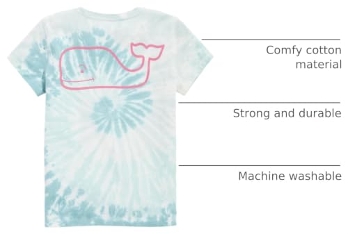Image of Vineyard Vines Girls' Girls' Vintage Whale Outline Swirl Tie Dye Short-Sleeve Tee