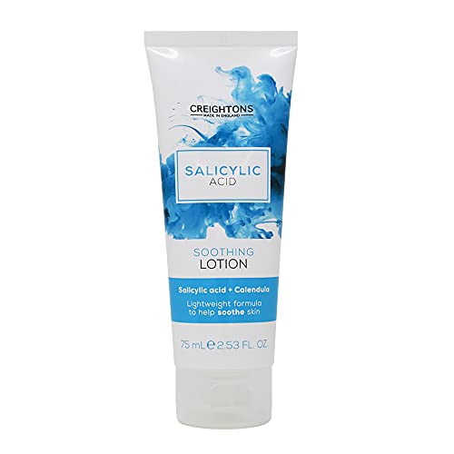 Creightons Salicylic Acid Beruhigende Lotion, Salicyl und Calendula, leichte Formel zur Beruhigung der Haut, 75 ml, Weiß