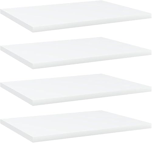 Miniatura 591 de Juego de 4 tableros de estantería, paneles de repuesto, unidades de almacenamiento, estantes de exhibición organizadores, gris hormigón, 31.5 x 11.8