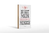 FEMER Holzschild Spruch Du bist Lieblingsmensch Mein Engel 12x18 cm