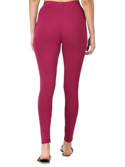 Image of Robinbosky Premium Stretchable Cotton Ankle Legging for Women | Suitable for Formal wear & Casual wear | High-End Elastic Makes The Leggings Squat Proof and Durable for Travel, Yoga, & Workout.