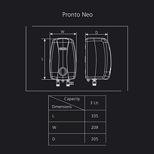 Image of Racold Pronto NEO 3Ltr With ALLOY PIPE SET, White