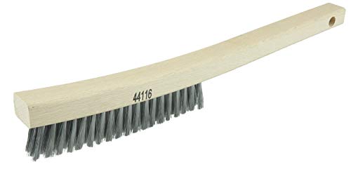Image of Weiler 44116 Plater's Brush, Steel Fill, 3 X 19 Rows, Curved Handle, Made in the USA (Pack of 12)