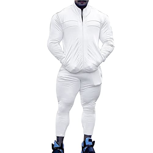 Costume décontracté à rayures blanches taille M ensemble deux pièces homme