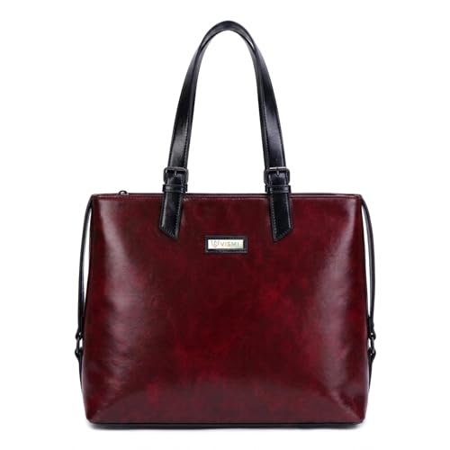 Image of VISMIINTREND Stylish Leather Office Laptop Tote Bag for Women| Shoulder Work Hand Bags for Women | College Bag for Girls | Fits 13 inch,14 inch, 15.6 inch Macbook Laptops