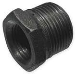 Industrial Grade 5P525 Hex Bushing, 1 1/2 x 1 1/4 In, Black