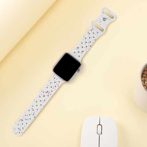 Image of Distore Silicone Braided Weave Bands Compatible with Apple Watch 38mm 40mm 41mm 42mm 44mm 46mm 45mm 49mm, Replacement Sport Breathable Strap for iWatch Series 10 /9 /8 /7 /6 /5 /4 /3 /2 /1 Ultra SE Women Men