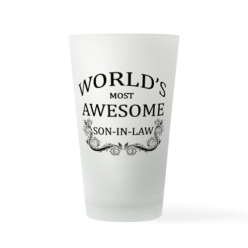 CafePress World's Most Awesome Son In Law Pint Glass, 16 oz. Drinking Glass