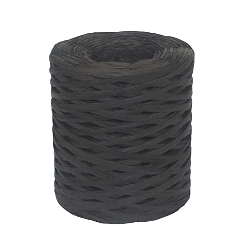 Doogu Raffia Paper Ribbon 218 Yards 14 Inch Paper Ribbon For Diy Craft Gift Box Packing Paper Twine (218Yards, Black) #TOP19