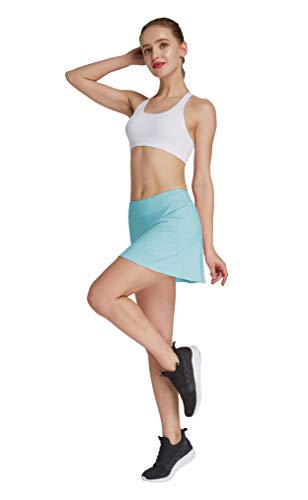 HonourSport - Falda de tenis para mujer con mallas deportivas, tallas XS - XXL azul claro M