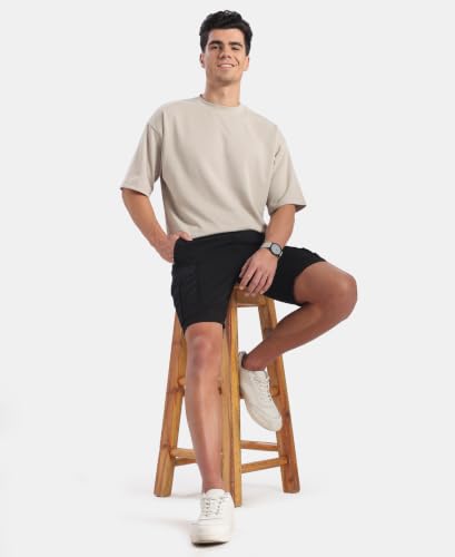 Image of Jockey UM23 Men Super Combed Cotton Blend Oversized T-Shirt with StayFresh Treatment