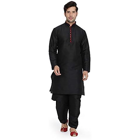 Royal Kurta Mens Cotton Kurta & Salwar Set Black 44 Cover