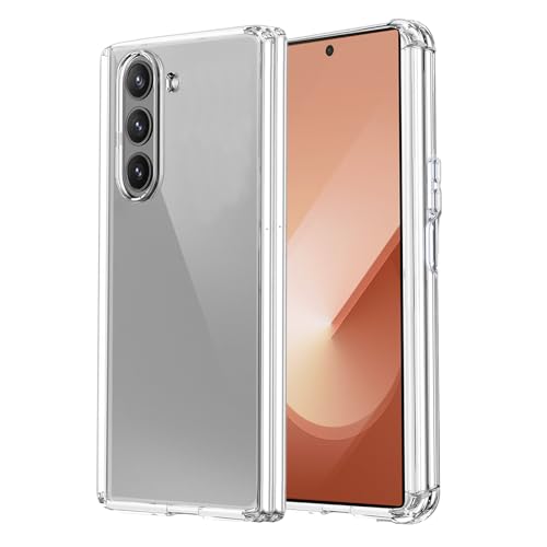 Posdou für Samsung Galaxy Z Fold 6 Hülle Silikon Weich TPU Schutzhülle mit Kamera Schutz für Samaung Z Fold 6 Handyhülle Stoßfest Anti-Scratch Durchsichtige Case Cover Galaxy Fold6 Nie Vergilbung