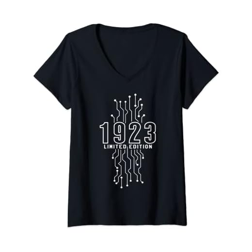 Mujer Cumpleaños 1923 Edición limitada Regalo Usado Gaming Vintage Camiseta Cuello V