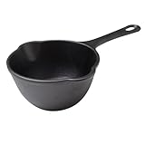 Victoria 0.5-Quart Cast Iron Saucepan, Small Cast Iron Melting Pot Seasoned with Flaxseed Oil, Made in Colombia, Black