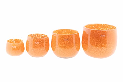 DutZ Pot apricot | H 26 D 30 cm | Glas mundgeblasen | Vase | Übertopf