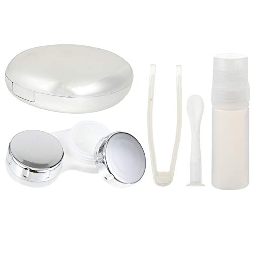 EXCEART Kit de Viagem para Estojo Porta-Contêiner Com Pinça E Espelho de Garrafa de Solução para Mul