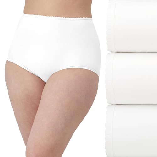 Image of Bali womens Underwear Briefs Pack, 3-pack, Skimp Skamp Brief Panties for Women, Full Coverage, No Show