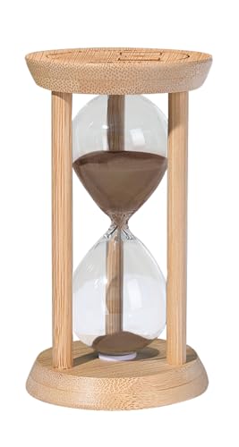 Sand Timer 3 Minute, Small Hourglass 3 Minute,Mini Bamboo Sandglass Timer,Wood Sand Clock for Toothbrush Timer,Cooking,Baking,Game, Gift
