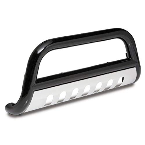 Image of Outland 82001.12 3 inch Black Powder Coated Bull Bar with Stainless Steel Skid Plate