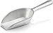 New Star Foodservice 34622 One-Piece Cast Aluminum Flat Bottom Bar Ice Flour Utility Scoop, 1-Ounce, Silver