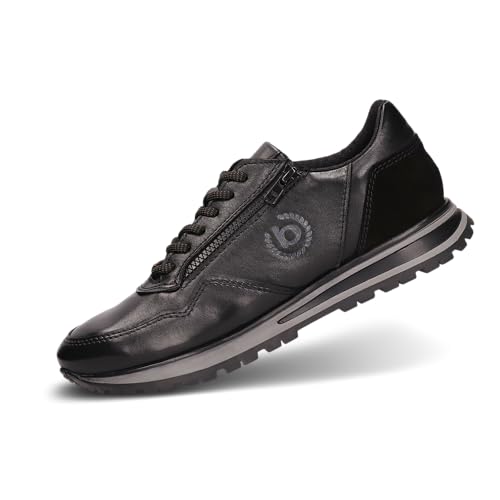 bugatti Herren Low-Top Sneaker, Männer Halbschuhe, Wechselfußbett,schnürschuhe,schnürer,straßenschuhe,Strassenschuhe,schwarz (1000),42 EU / 7.5 UK