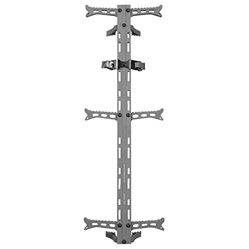 Muddy The Boss Wide Stance Hang-On 1-Person Tree Stand Platform & Hawk Helium Set Of 3 Hunting Portable Climbing Sticks With Fold-Up Steps #TOP2