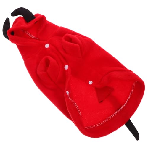 Disfraz para perro tamaño M de diablo 3D rojo