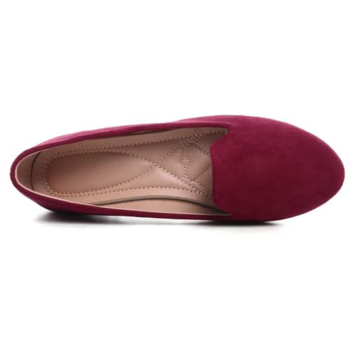 Image of Dear Time Women's Casual Loafers Flats Comfortable Round Toe Dress Shoes Slip On Ballet Flats for Women Work Office Shoes
