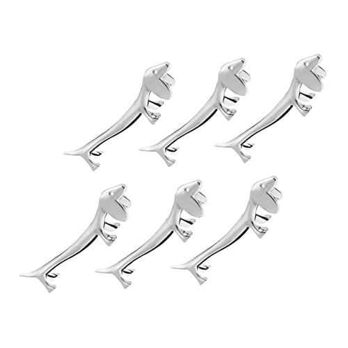Cabilock 6Pcs Dog Shape Zinc Alloy Chopstick Rests Elegant Table Chopstick Holders for Spoons and Forks Easy to Clean Cutlery Organizer for Restaurant and Home Use